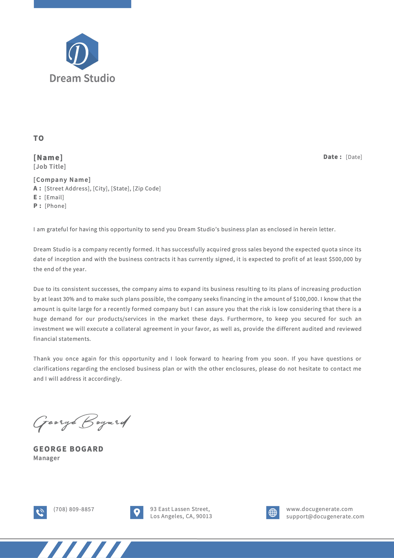 Business Letter Template